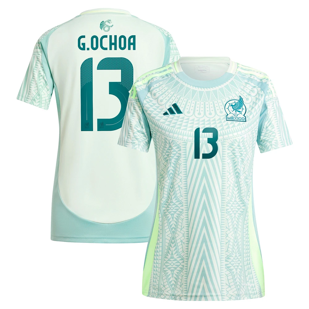 Maillot de joueur réplique extérieur l'équipe nationale du Mexique 2024 adidas Guillermo Ochoa vert pour femme