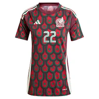 Maillot de joueur réplique à domicile l'équipe nationale du Mexique 2024 adidas Hirving Lozano vert pour femme