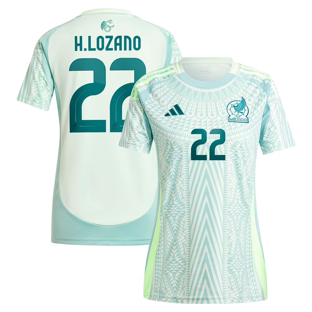 Women's adidas Hirving Lozano Green Mexico National Team 2024 Away Replica Player Jersey