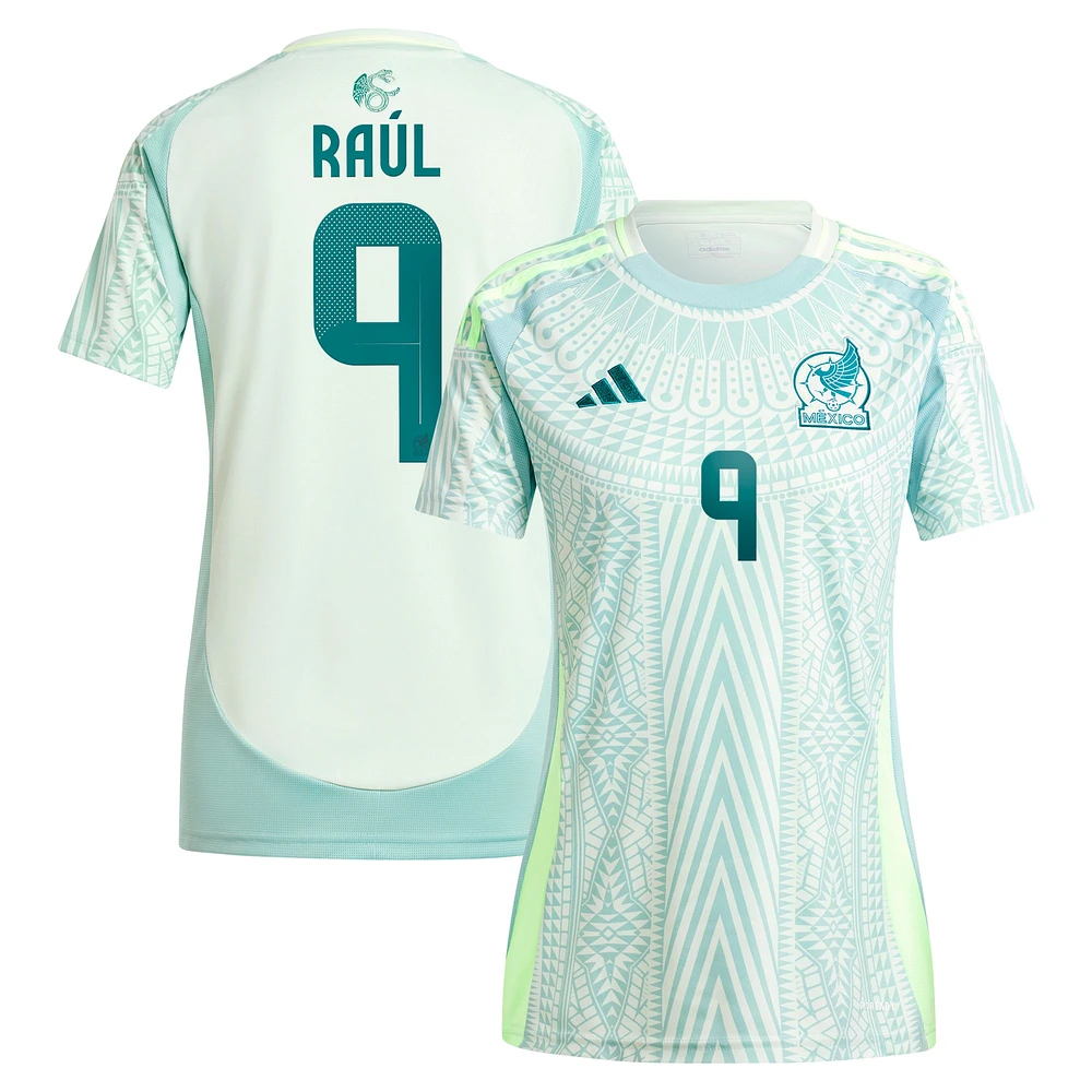 Maillot de joueur réplique extérieur l'équipe nationale du Mexique 2024 adidas Raul Jimenez vert pour femme