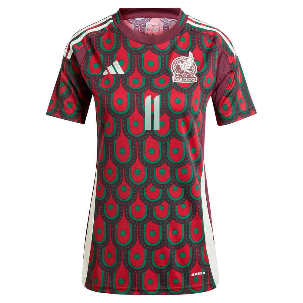 Maillot de joueur réplique domicile l'équipe nationale du Mexique 2024 adidas Santiago Giménez vert pour femme