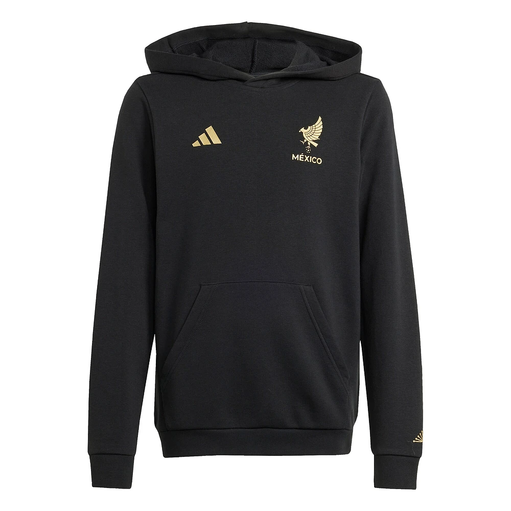 Sweat à capuche DNA noir pour jeunes adidas Mexico National Team 2025 Third Jersey