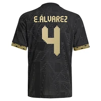 Maillot de joueur authentique noir adidas Edson Alvarez pour jeune l'équipe nationale du Mexique 2025