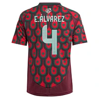 Maillot de joueur réplique à domicile l'équipe nationale du Mexique 2024 adidas Edson Alvarez bordeaux pour jeunes