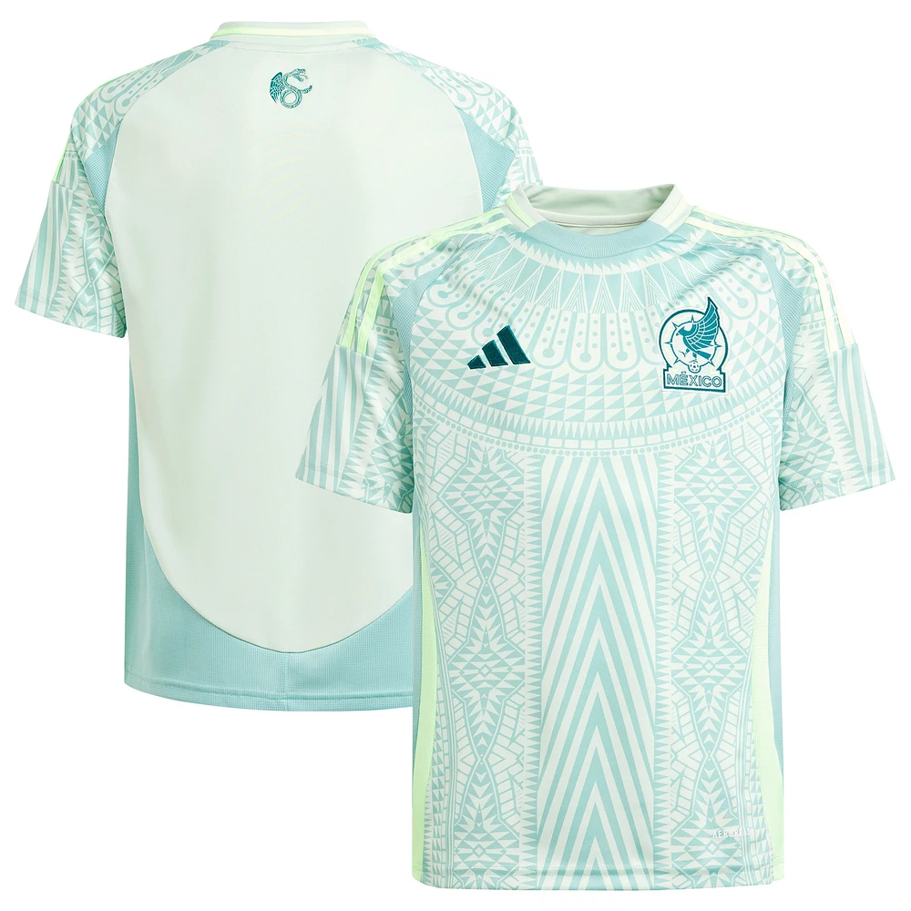 Maillot adidas vert pour jeunes de l'équipe nationale du Mexique 2024, réplique extérieure