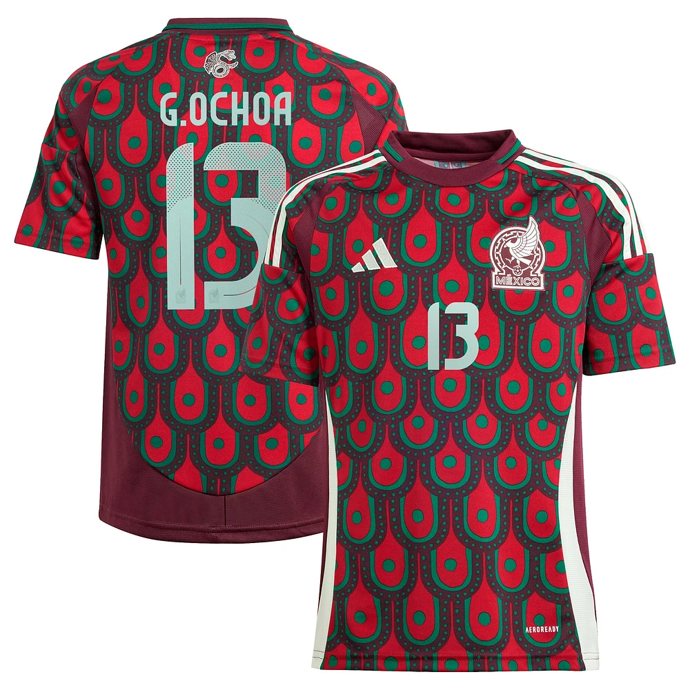 Maillot de joueur réplique à domicile l'équipe nationale du Mexique 2024 adidas Guillermo Ochoa vert pour jeunes