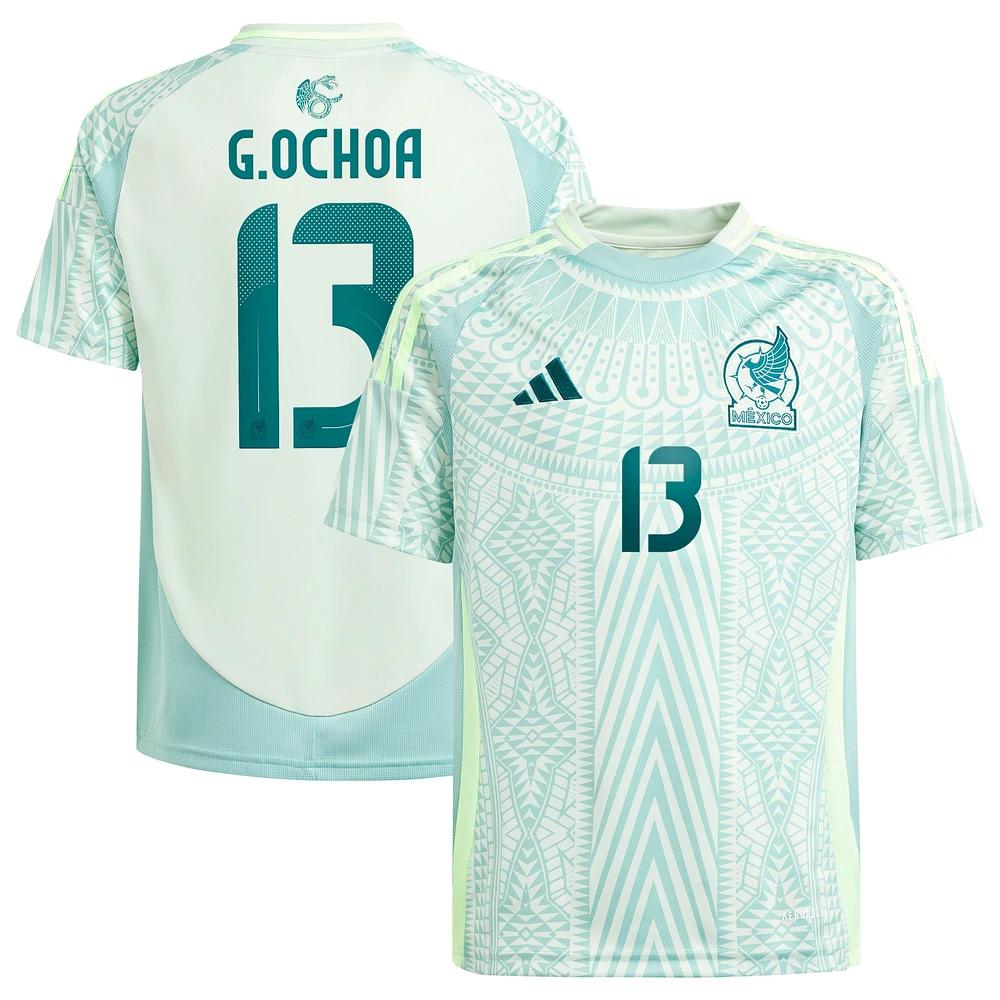 Maillot de joueur réplique extérieur l'équipe nationale du Mexique 2024 Guillermo Ochoa vert adidas pour jeunes