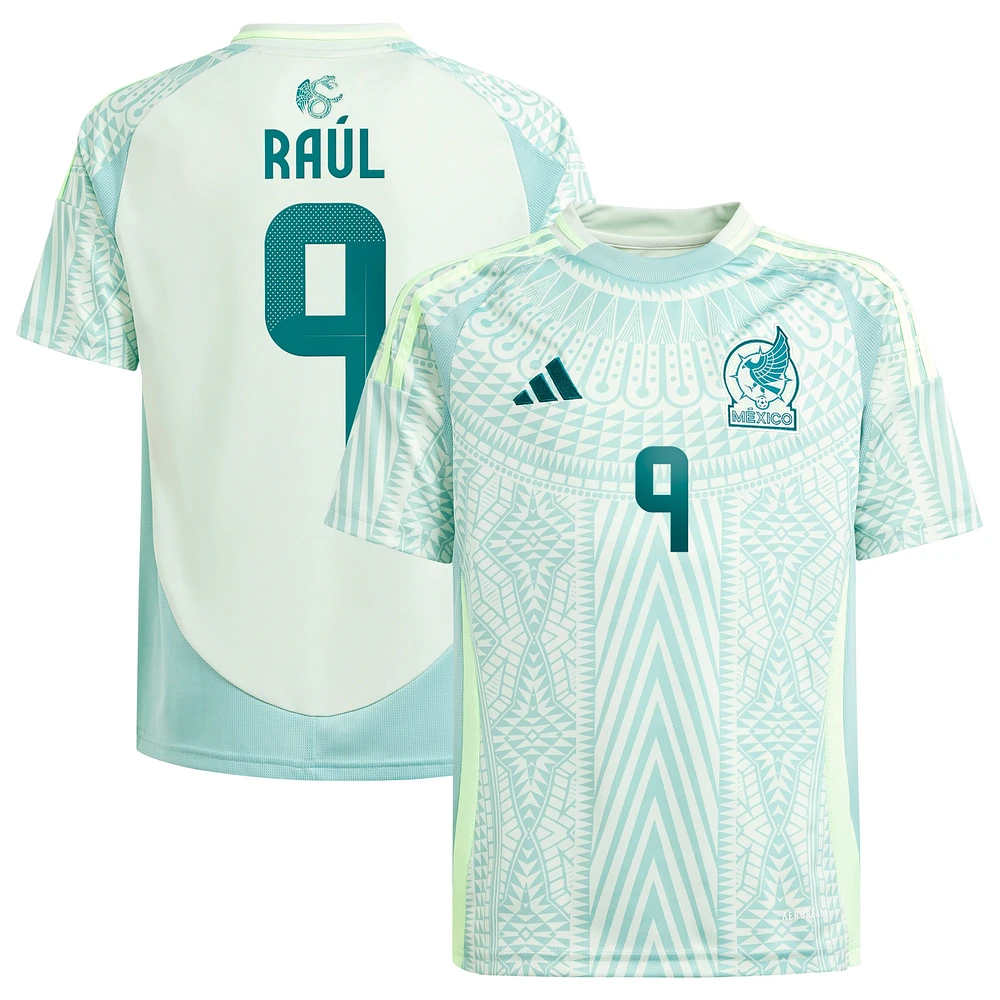 Maillot de joueur réplique extérieur l'équipe nationale du Mexique 2024 adidas Raul Jimenez vert pour jeunes