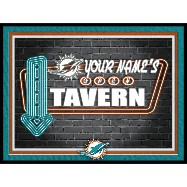 Miami Dolphins 12'' x 16'' Personalized Team Jersey Print