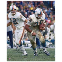 Bob Griese & Larry Csonka Miami Dolphins Autographed 16" x 20" Hand-Off Photograph with Hall of Fame Inscriptions