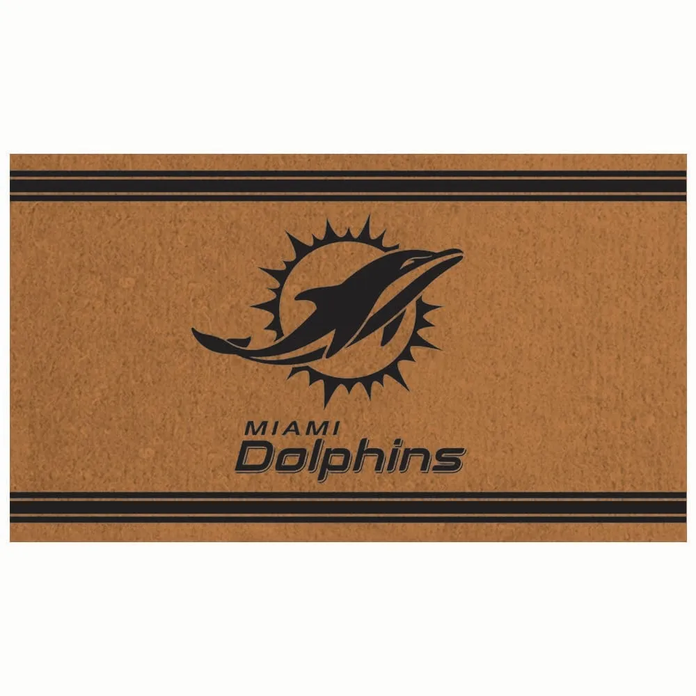 Lids Miami Dolphins 30'' x 18'' Logo Turf Mat - Brown