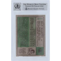 Dan Marino Miami Dolphins Autographed 1984 Topps #123 Beckett Fanatics Witnessed Authenticated /10 Rookie Card