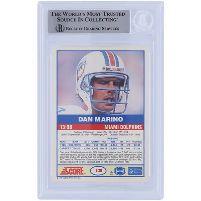 Dan Marino Miami Dolphins Autographed 1991 Fleer #124 Beckett