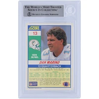 Carte authentifiée signée Dan Marino Miami Dolphins Score #13 Beckett 1990 Fanatics Witnessed
