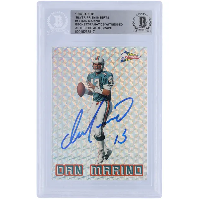 Lids Dan Marino Miami Dolphins Autographed 1991 Pacific Silver Prism #11  Beckett Fanatics Witnessed Authenticated Card