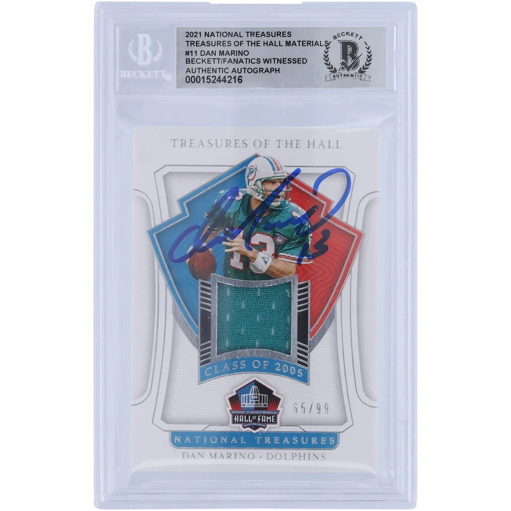 Dan Marino Miami Dolphins Autographed 1993 Playoff #291 Beckett Fanatics Witnessed Authenticated Card