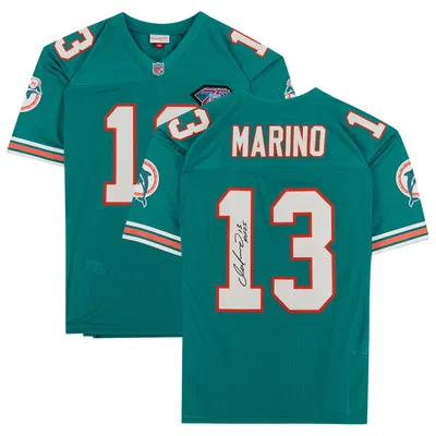 Men's Mitchell & Ness Dan Marino Aqua/Orange Miami Dolphins