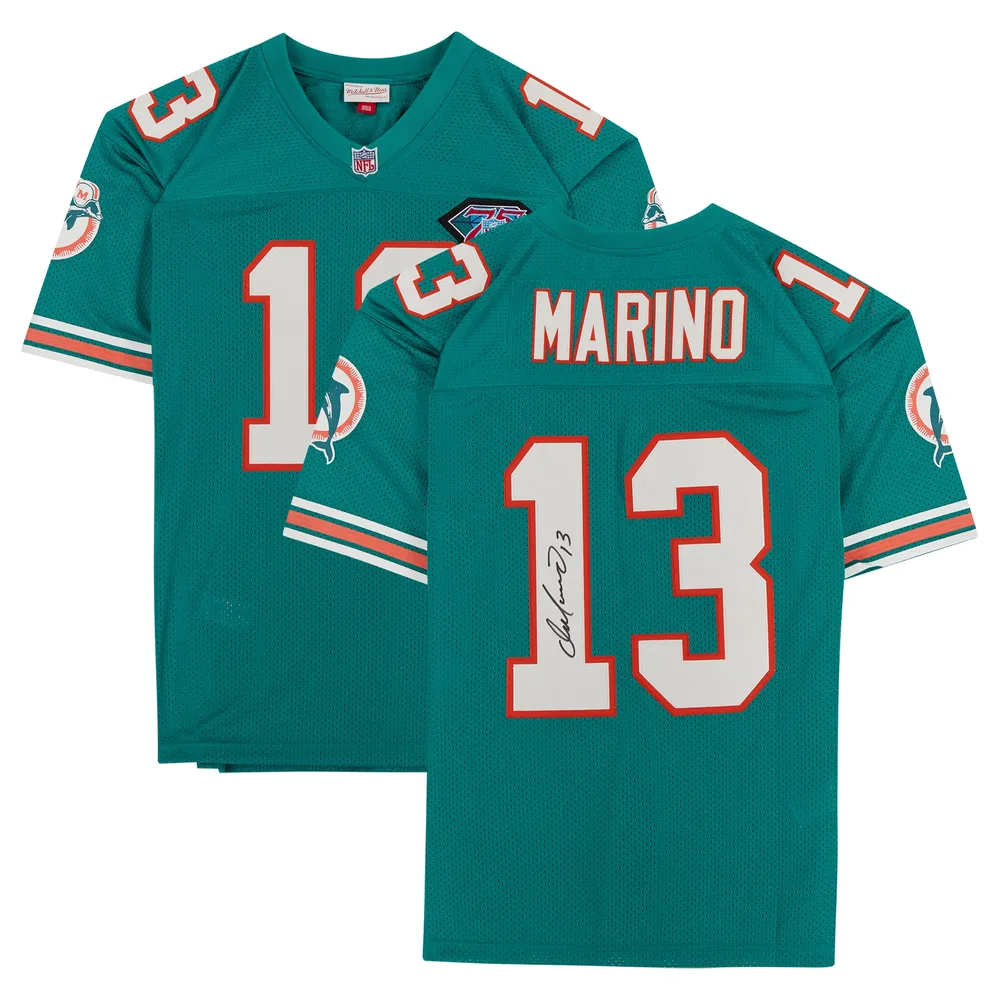 Maillot Dan Marino Miami Dolphins Autographié Aqua Mitchell & Ness Authentique