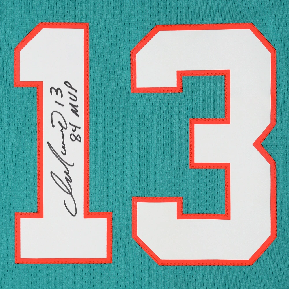 Dan Marino Miami Dolphins Autographed Aqua Mitchell & Ness Replica Jersey with "84 MVP" Inscription