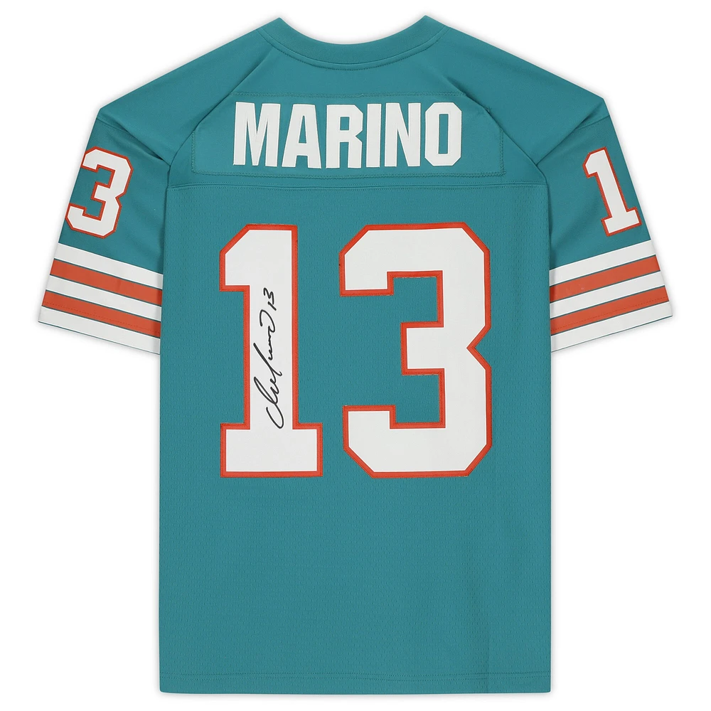 Dan Marino Miami Dolphins Autographed Mitchell & Ness Aqua Replica Jersey