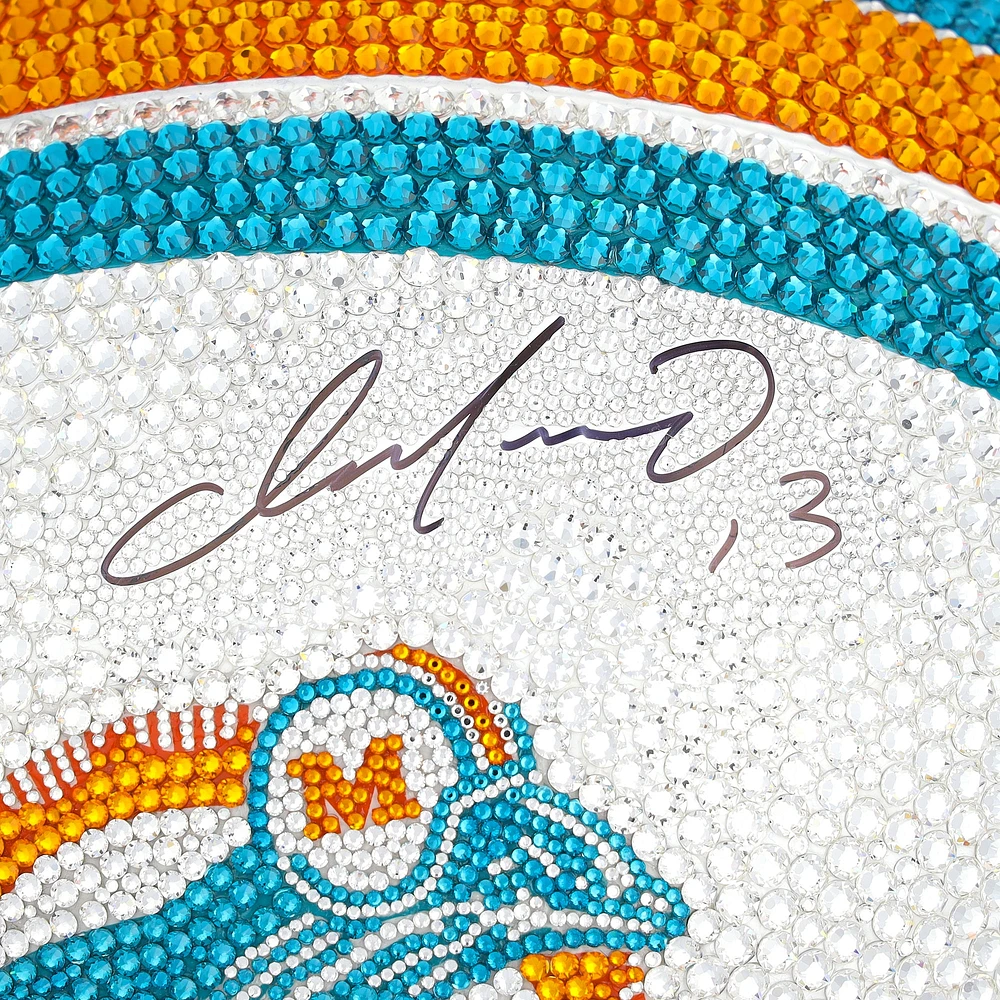 Dan Marino Miami Dolphins Autographed Riddell 1980 Throwback VSR4 Authentic Helmet - Art by Rock On Sports