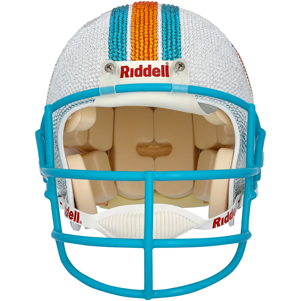 Dan Marino Miami Dolphins Autographed Riddell 1980 Throwback VSR4 Authentic Helmet - Art by Rock On Sports