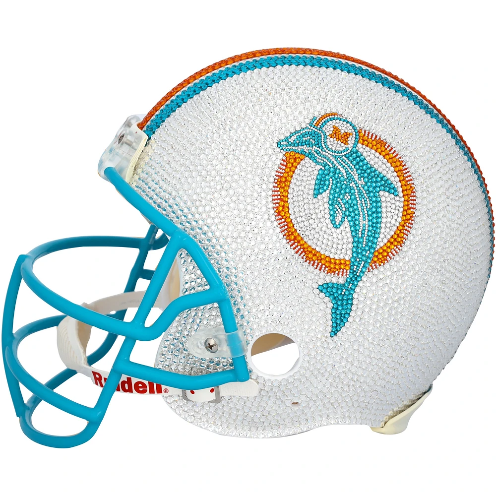 Dan Marino Miami Dolphins Autographed Riddell 1980 Throwback VSR4 Authentic Helmet - Art by Rock On Sports