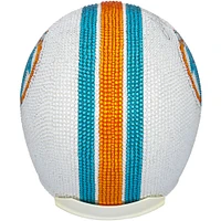 Dan Marino Miami Dolphins Autographed Riddell 1980 Throwback VSR4 Authentic Helmet - Art by Rock On Sports