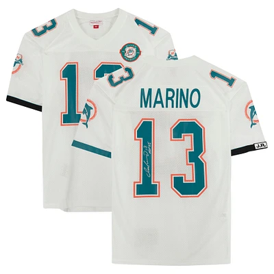 Dan Marino Miami Dolphins Autographed White Mitchell & Ness Authentic Jersey with "HOF 05" Inscription