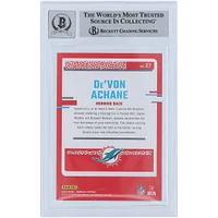 De'Von Achane Miami Dolphins Autographed 2023 Panini Donruss The Rookies #27 Beckett Fanatics Witnessed Authenticated 9/10 Rookie Card