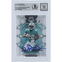 De'Von Achane Miami Dolphins Autographed 2023 Panini Mosaic #312 Beckett Fanatics Witnessed Authenticated 10 Rookie Card