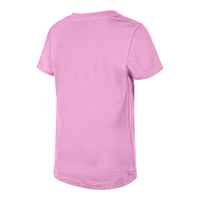 Girls Youth New Era Pink Miami Dolphins Flip Sequins V-Neck T-Shirt