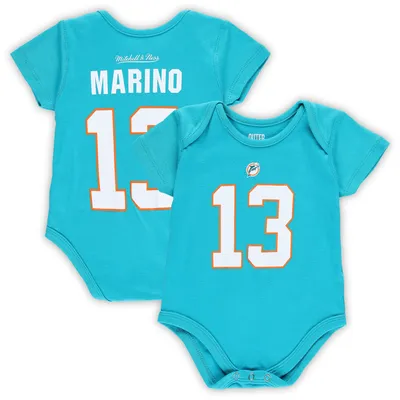 Men's Mitchell & Ness Dan Marino Black Miami Dolphins Retired Player Name &  Number Mesh Top