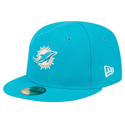 Casquette ajustée My 1st 59FIFTY pour bébé New Era Aqua Miami Dolphins