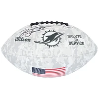 Jason Taylor Miami Dolphins Autographed 2024 Salute To Service Wilson Football 