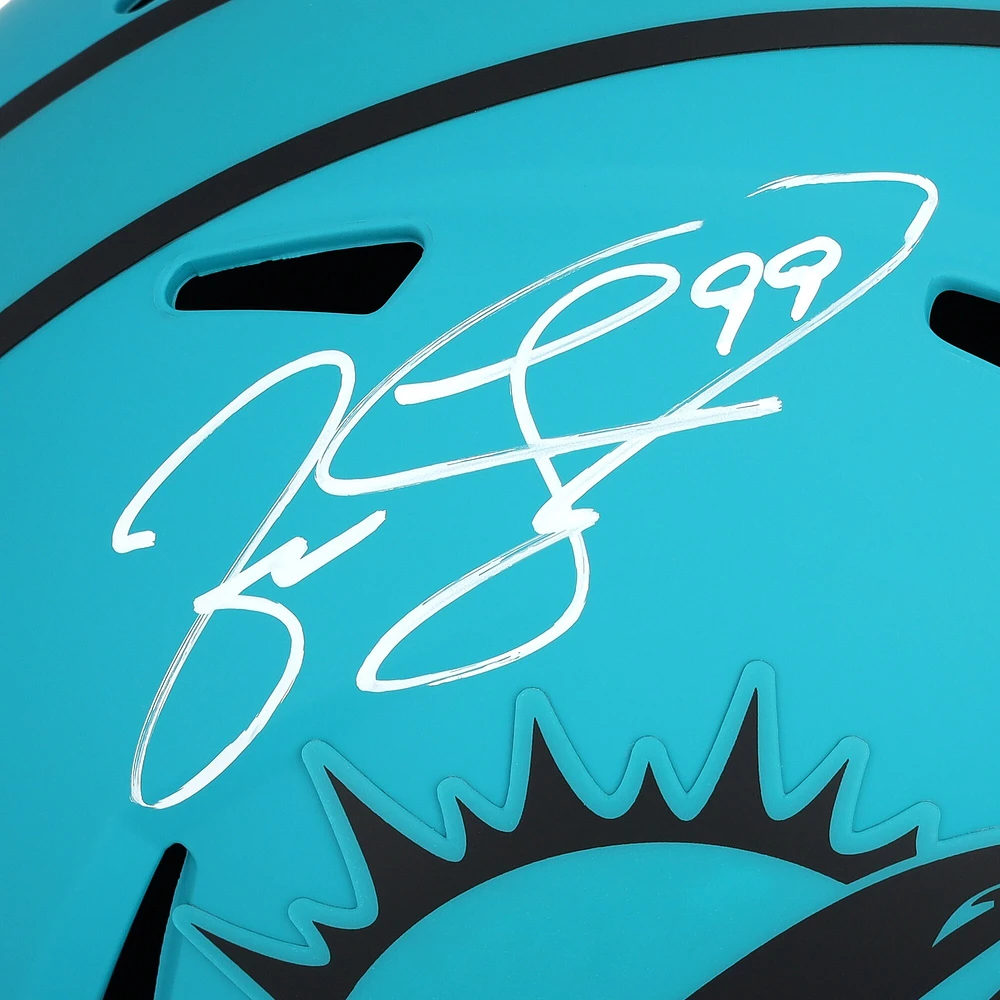 Jason Taylor Miami Dolphins Autographed Riddell Rave Speed Replica Helmet 