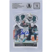 Jaylen Waddle Miami Dolphins Autographed 2021 Panini Obsidian #113 Beckett Fanatics Witnessed Authenticated 10 Rookie Card