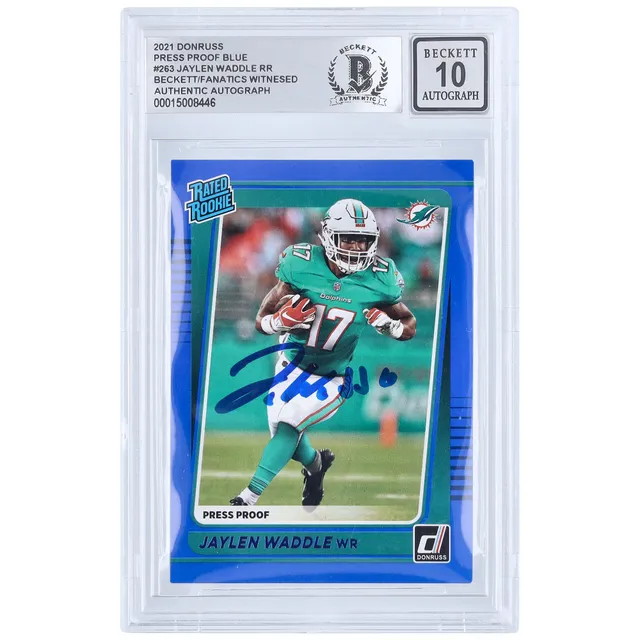 Lids Jaylen Waddle Miami Dolphins Autographed 2021 Panini Donruss Optic  Preview Pink #P-263 Beckett Fanatics Witnessed Authenticated 10 Rookie Card