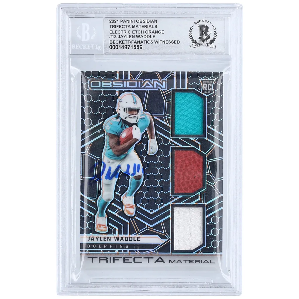 Lids Jaylen Waddle Miami Dolphins Autographed 2021 Panini Prizm Orange  Disco #338 Beckett Fanatics Witnessed Authenticated Rookie Card