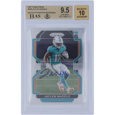 Jaylen Waddle Miami Dolphins Autographed 2021 Panini Prizm #338 Beckett Fanatics Witnessed Authenticated / Rookie Card