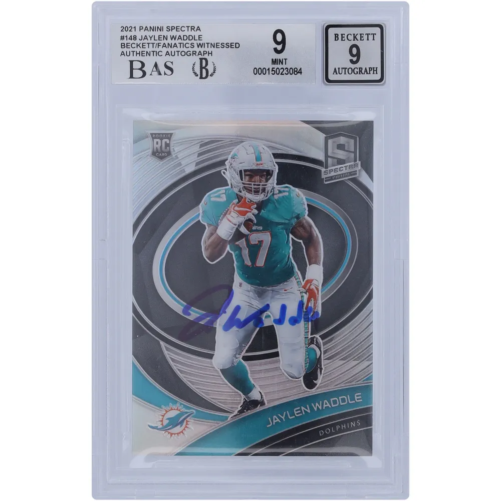 Jaylen Waddle Signed Dolphins Logo Football (Fanatics)