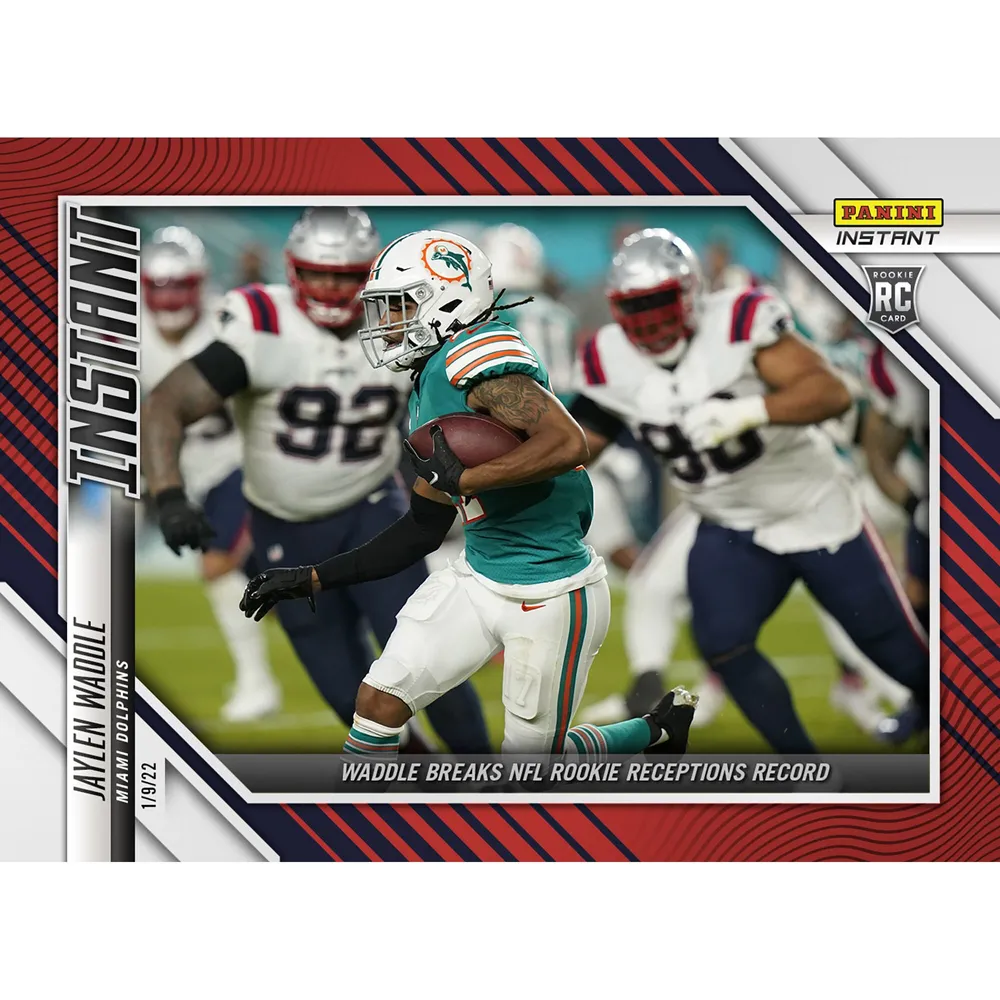 Jaylen Waddle Miami Dolphins Fanatics Exclusive Parallel Panini Instant NFL  Week 16 Waddle Helps Lead Dolphins to 7th Win in a Row Single Rookie  Trading Card - Limited Edition of 99