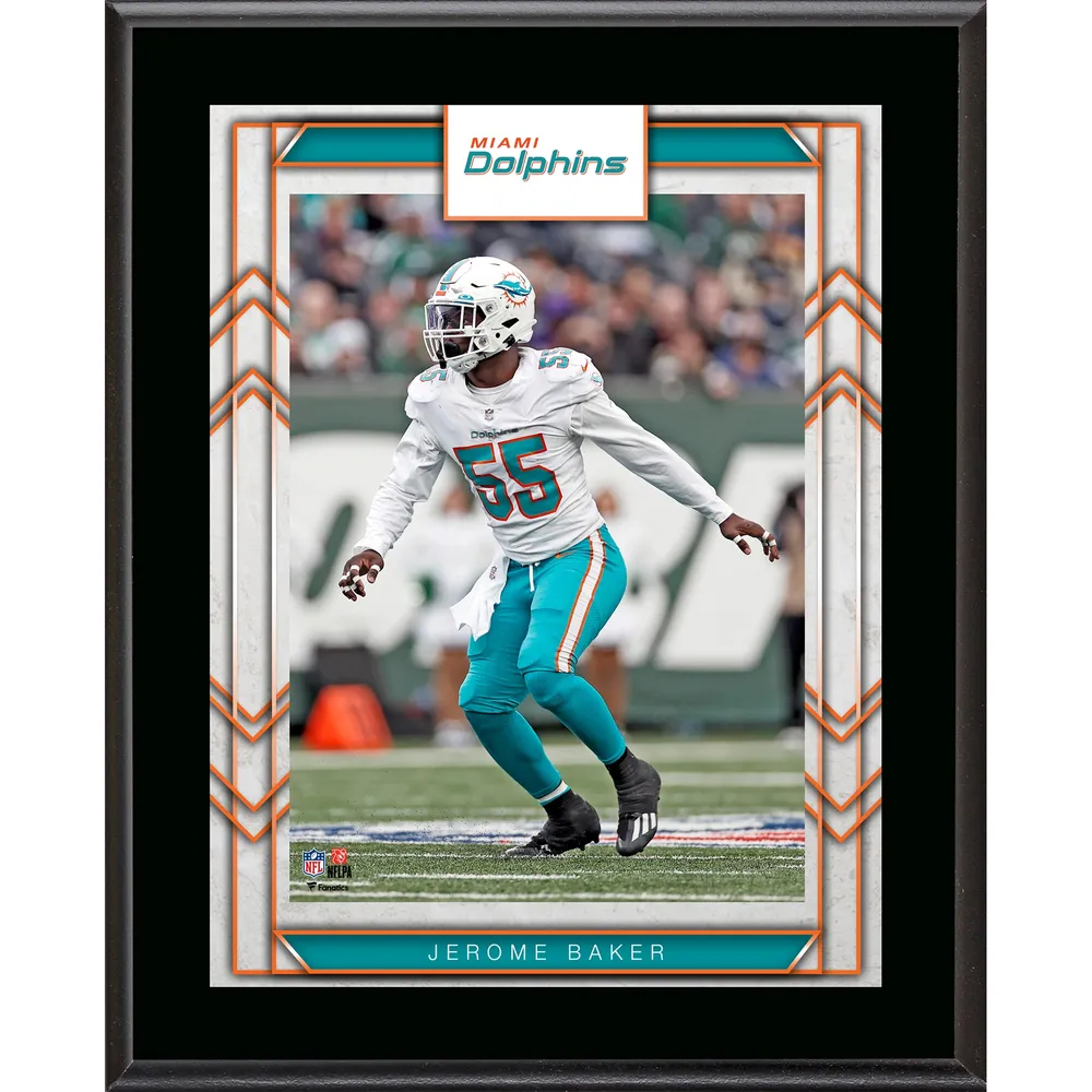 Lids Jerome Baker Miami Dolphins Fanatics Authentic Framed 10.5' x 13'  Sublimated Player Plaque