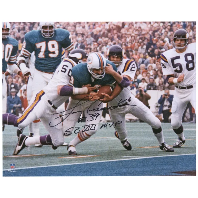 Larry Csonka Miami Dolphins Autographed Wilson Super Bowl VII Pro Football  with 72 17-0 Inscription