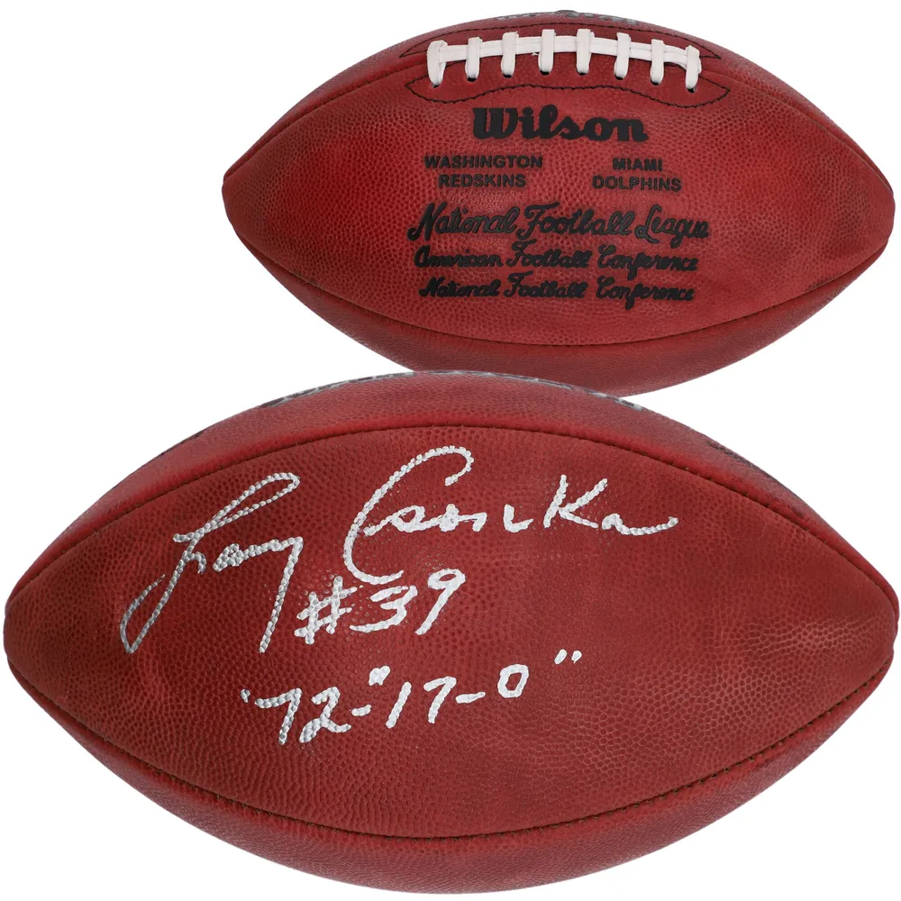 Larry Csonka Miami Dolphins Autographed Wilson Super Bowl VII Pro Football  with 72 17-0 Inscription