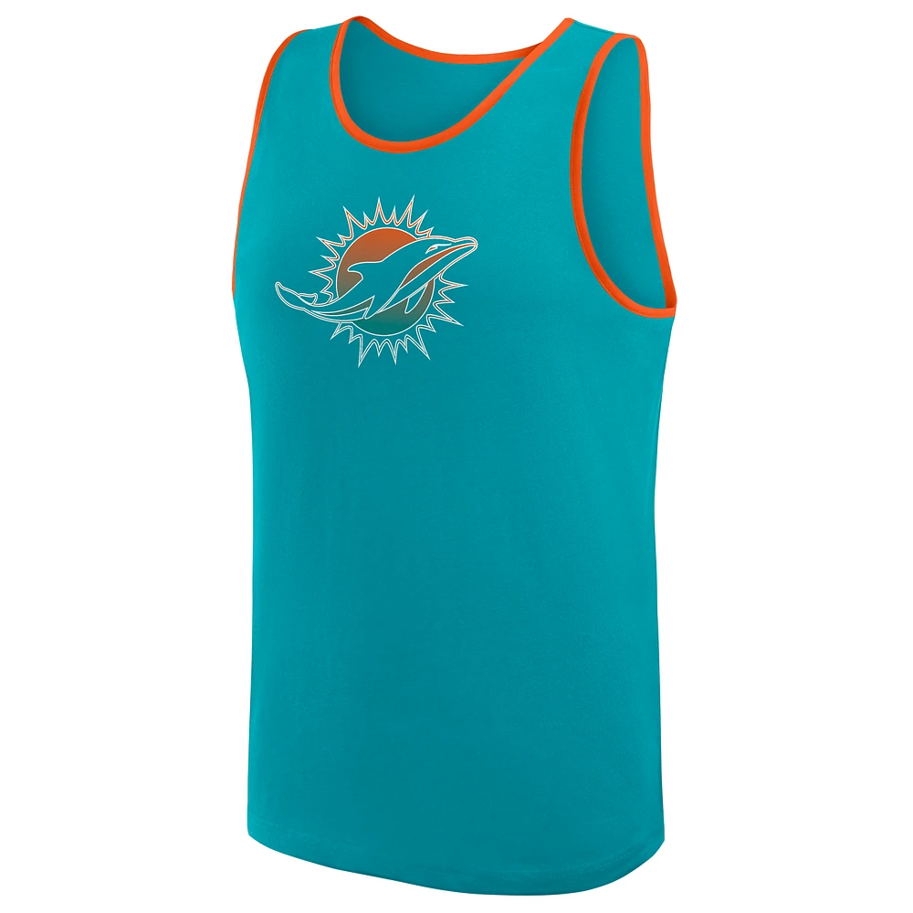 Débardeur Fanatics Aqua Miami Dolphins Unmatched Success pour hommes