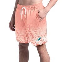 Men's Margaritaville  Coral Miami Dolphins Lagoon Fiesta Swim Shorts
