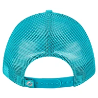 Casquette ajustable New Era Aqua Miami Dolphins Active Minimalist M-Crown A-Frame 9FORTY pour homme
