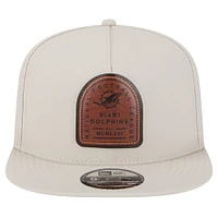 Casquette Snapback Premier 9FIFTY des Dolphins de Miami New Era Stone pour homme