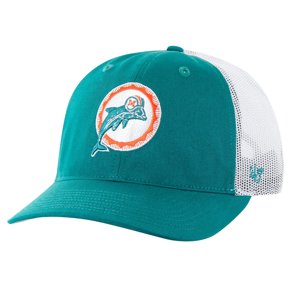 Casquette ajustable non structurée pour homme '47 Aqua/White Miami Dolphins Team